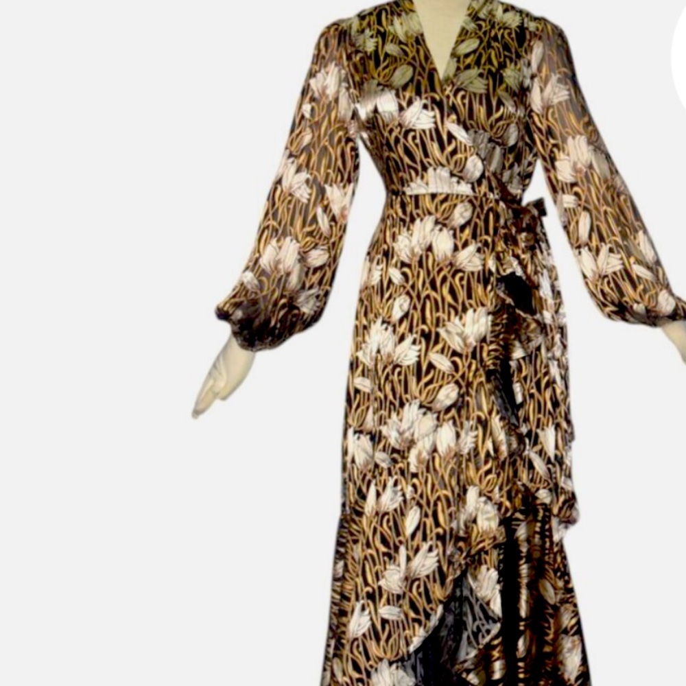 Banana Republic Silk Floral Wrap Dress